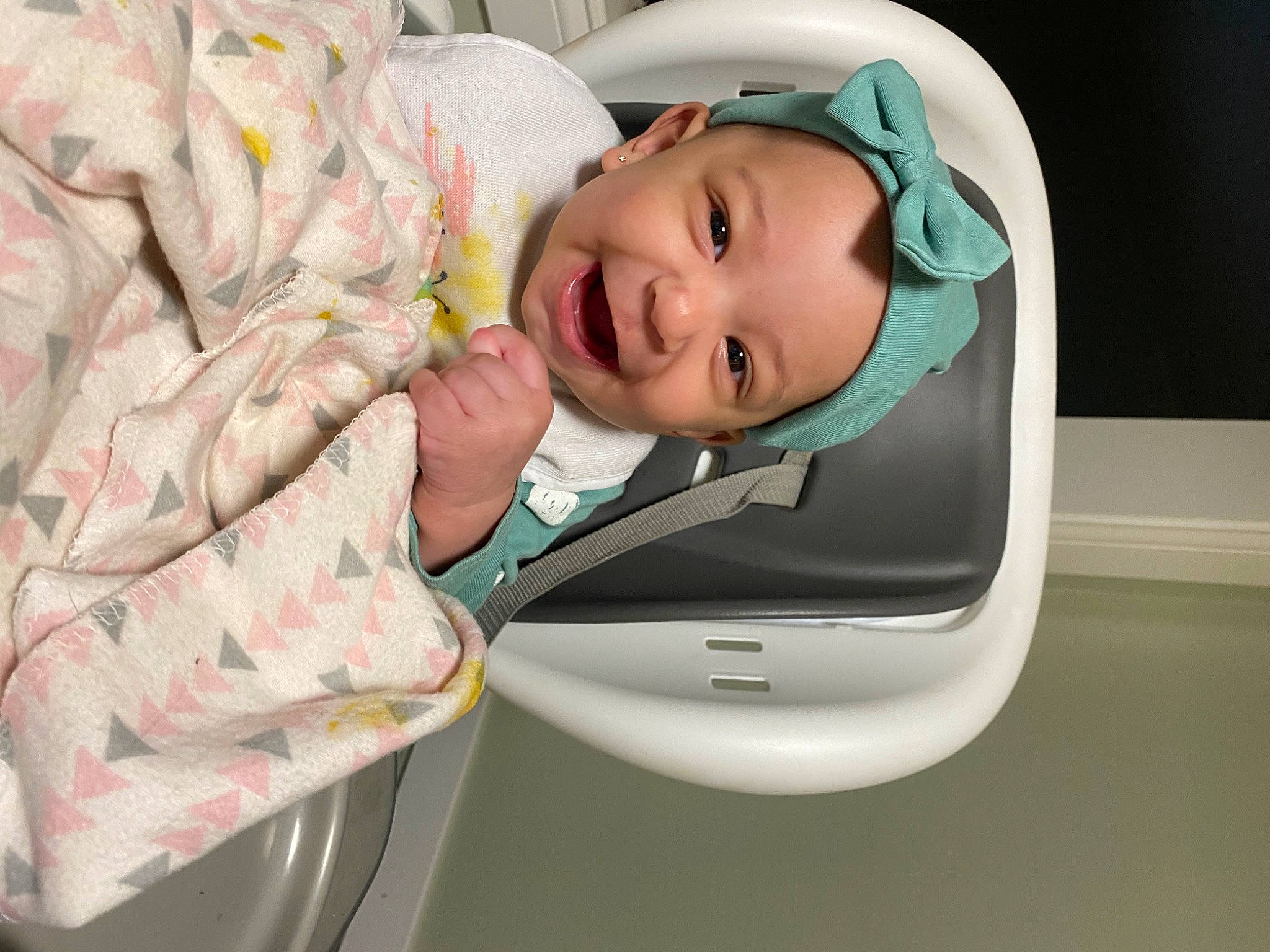 Elianna joined the competition — help win amazing prizes! auto_part, automotive_exterior, baby, baby_carriage, baby_products, baby_safety, baby_toddler_clothing, car_seat, child, comfort, eye, family_car, gadget, hat, headwear, linens, person, room, sleeve, smile