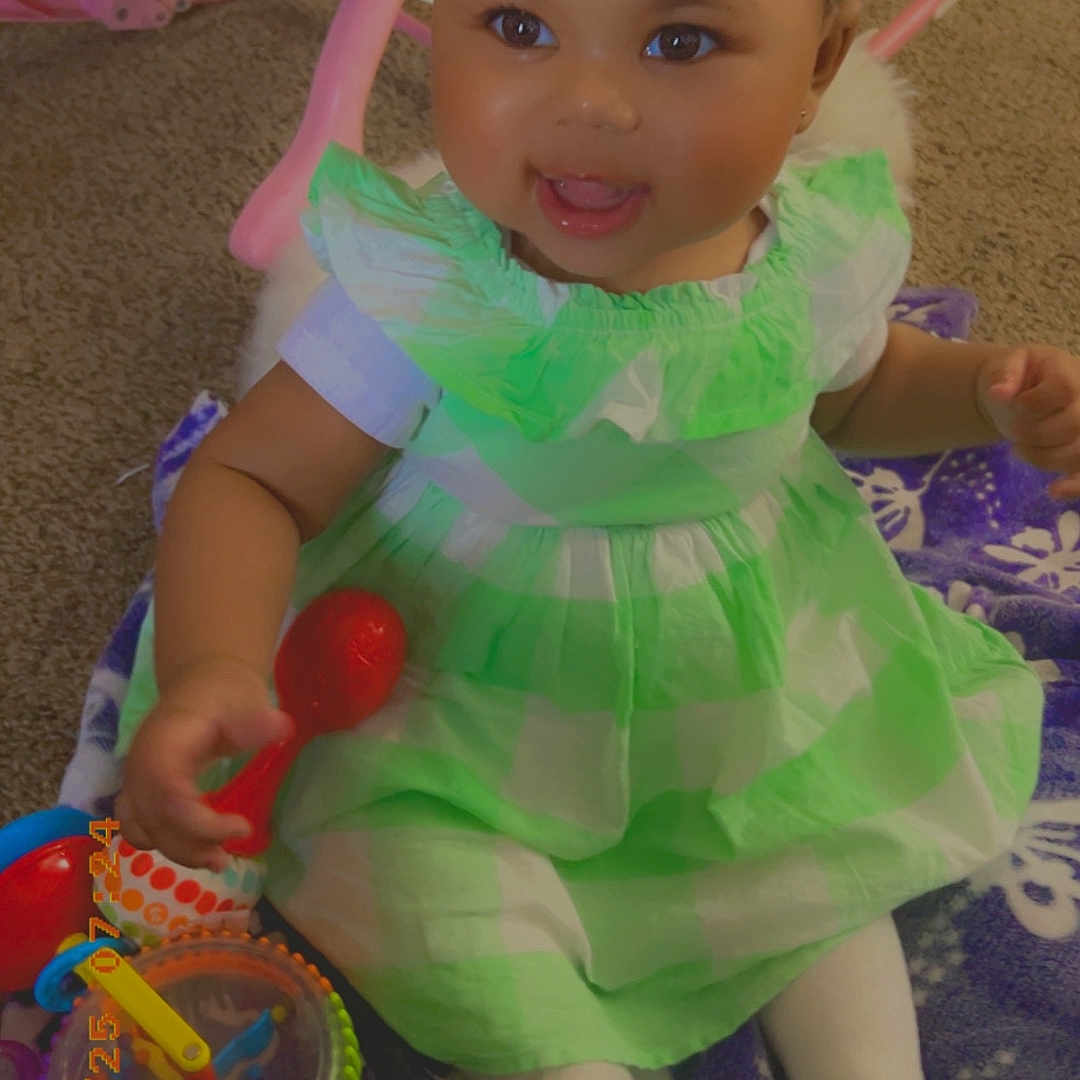 Kehlani joined the competition — help win amazing prizes! animal, baby, bonnet, candy, canine, clothing, cream, dog, doll, dress, face, food, hat, head, person, pet, photography, portrait, sweets, toy