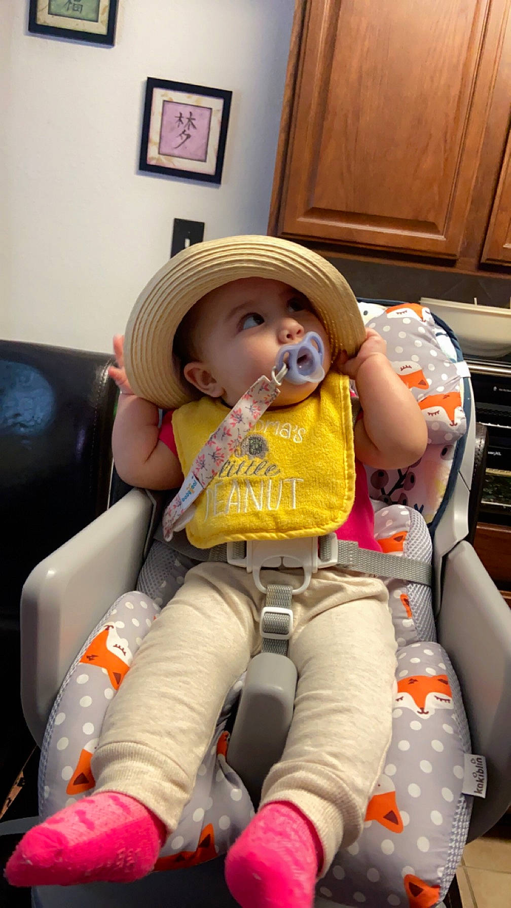 Kehlani joined the competition — help win amazing prizes! baby, baby_carriage, baby_products, baby_toddler_clothing, cabinetry, car_seat, cheek, child, comfort, fun, headwear, home_appliance, human_leg, kitchen_appliance, knee, lap, person, picture_frame, sitting, skin
