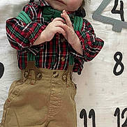 Aras joined the competition — help win amazing prizes! baby, infant, plaid_shirt, green_bow_tie, suspenders, khaki_pants, striped_socks, milestone_blanket, numbers, months, hands, lying_down, cute, portrait, child, young, clothing, face, skin, expression