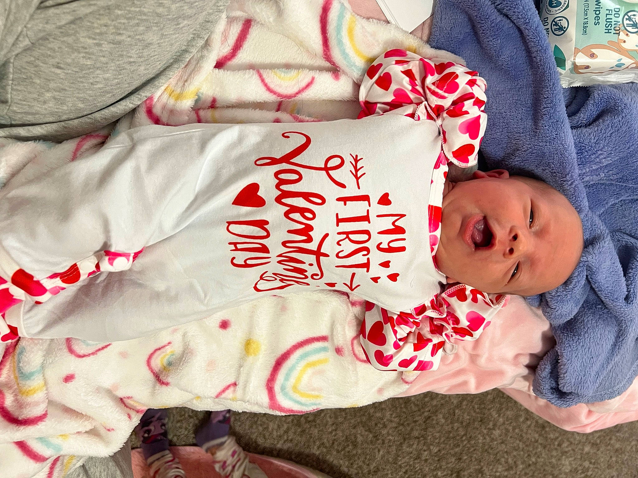 Kenzlee joined the competition — help win amazing prizes! baby, baby_products, baby_toddler_clothing, carmine, child, comfort, fur, human_body, linens, pattern, person, room, sitting, sleeve, textile, toddler