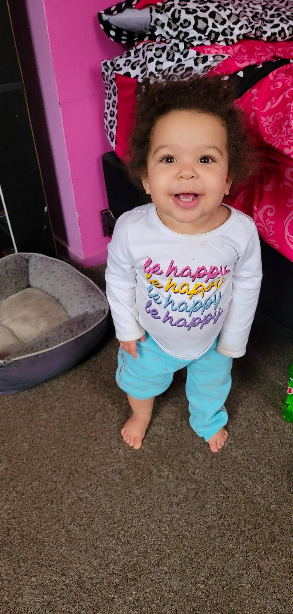 Stella joined the competition — help win amazing prizes! baby_toddler_clothing, bean_bag, cheek, cool, eye, facial_expression, fun, hair, happy, head, iris, joy, leg, magenta, nose, person, pink, purple, skin, sleeve