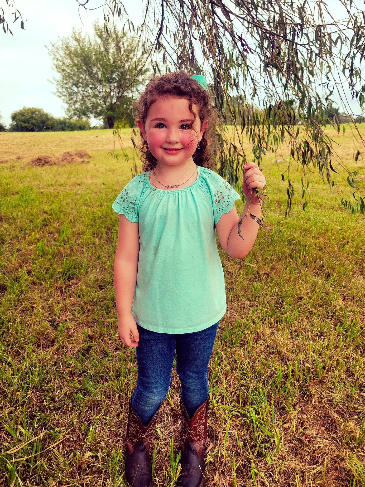 Chasity joined the competition — help win amazing prizes! botany, face, gesture, grass, grassland, hair, happy, head, joy, leaf, leg, meadow, natural_environment, nature, people_in_nature, person, plant, sleeve, smile, t_shirt