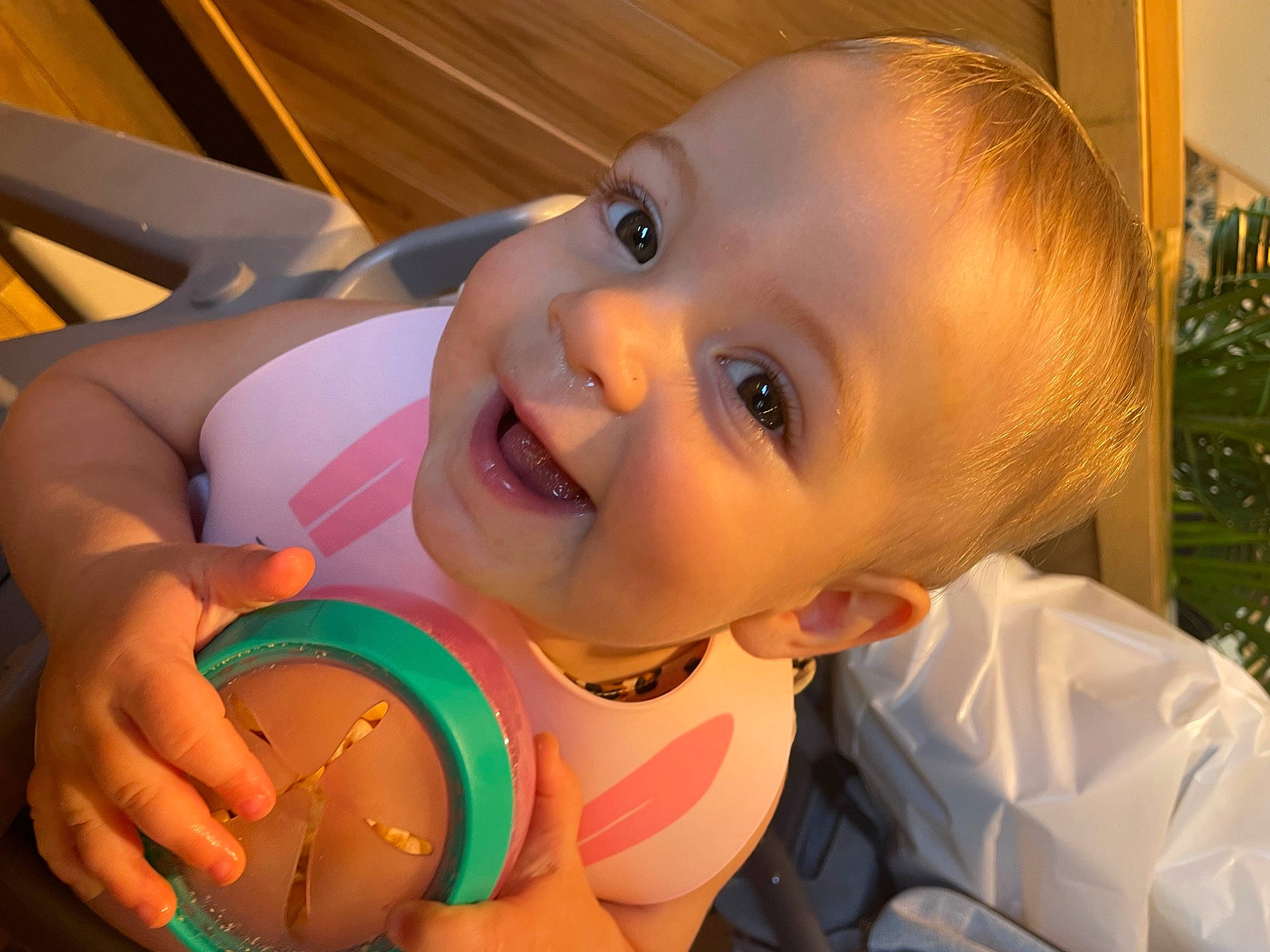 Delaney joined the competition — help win amazing prizes! baby, baby_playing_with_toys, baby_toddler_clothing, cheek, chest, child, eye, facial_expression, finger, fun, happy, head, human_body, joy, leisure, mouth, nose, person, skin, smile