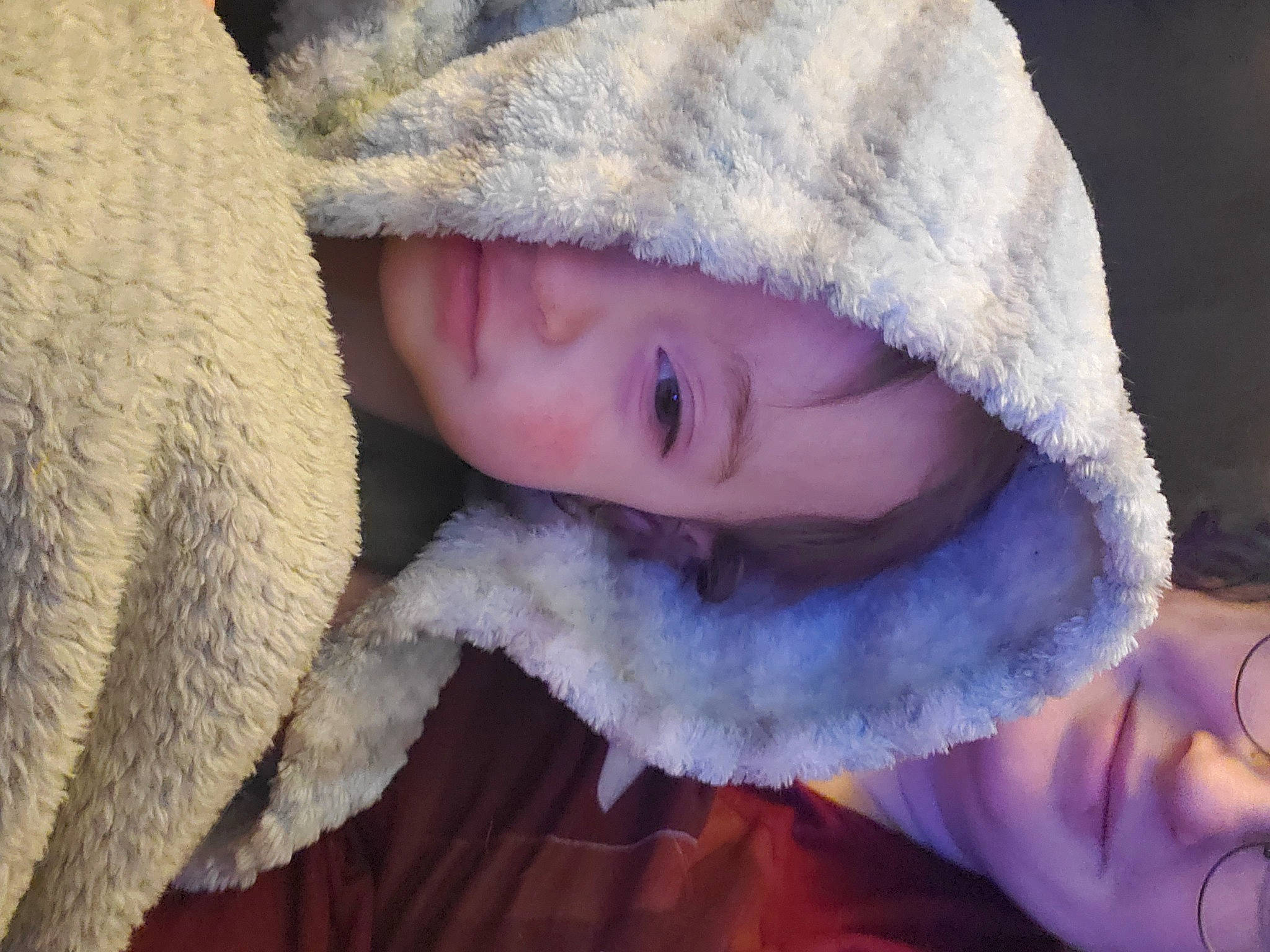 Fitzgerald joined the competition — help win amazing prizes! animal_product, beard, cap, child, freezing, fur, fur_clothing, happy, hat, human_body, jacket, knit_cap, natural_material, parka, person, plant, toddler, tree, window, winter