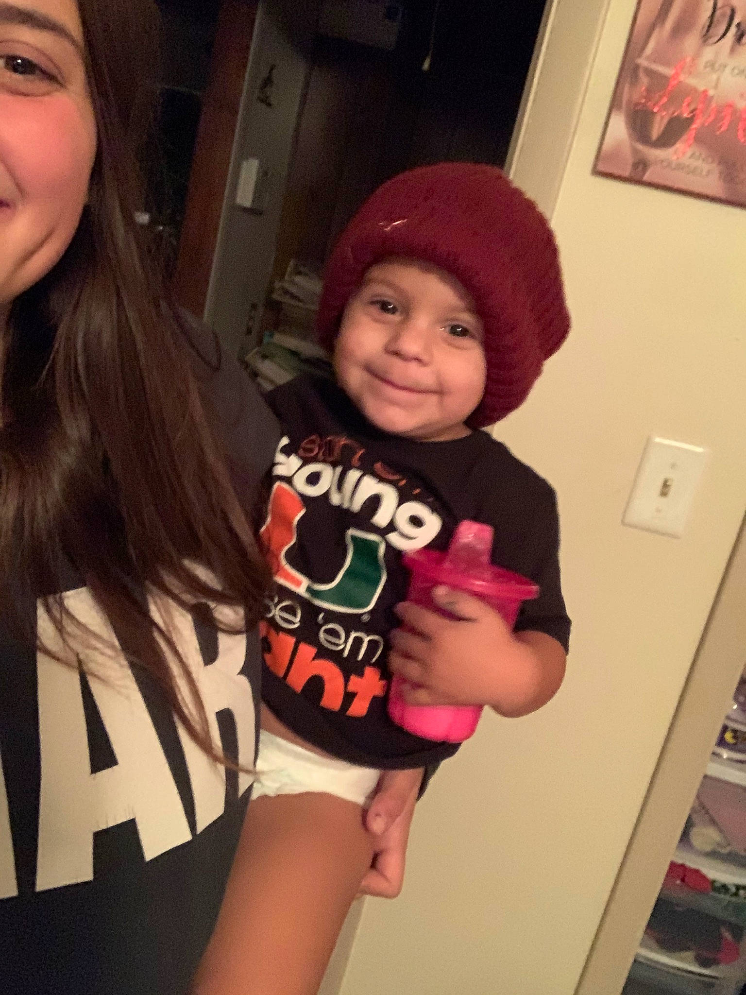 Khalia joined the competition — help win amazing prizes! arm, cap, child, cool, face, head, headgear, joy, long_hair, person, photography, selfie, shoulder, skin, sleeve, smile, t_shirt, thigh, toddler, top