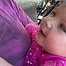 Emberley Hughes joined the competition — help win amazing prizes! baby, cheek, child, closeup, comfort, couch, fabric, face, happy, head, human, indoor, person, pink_clothing, portrait, purple_clothing, skin, smile, sparkles, young_child