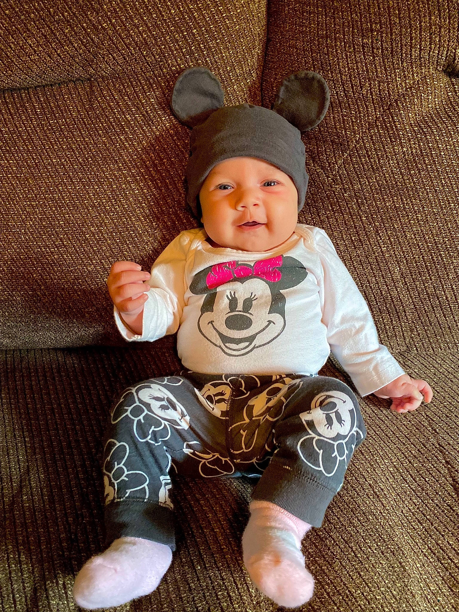 Ensleigh joined the competition — help win amazing prizes! baby, baby_sleeping, baby_toddler_clothing, cheek, child, comfort, doll, eye, face, foot, headwear, human_body, linens, person, product, skin, sleeve, stuffed_toy, textile, toddler