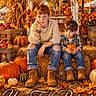 John joined the competition — help win amazing prizes! apples, autumn, autumn_leaves, boots, boys, children, corn_stalks, fall, farm, hay_bales, jeans, outdoor, portrait, pumpkin_patch, pumpkins, rustic, seasonal, siblings, sweaters, text_overlay