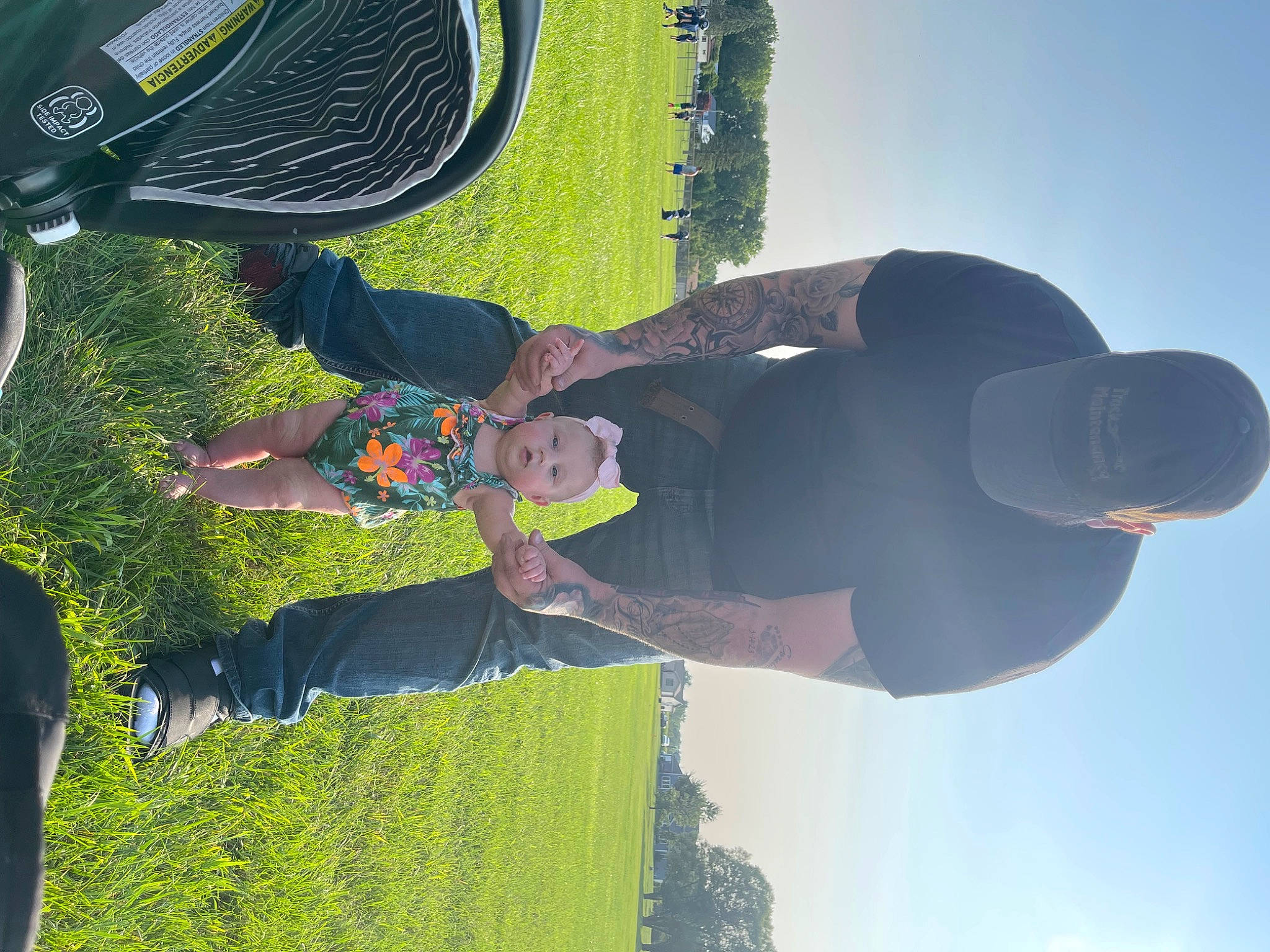 Coraline is registered to the contest to win money with this photo: automotive_tire, bicycle_wheel, electric_blue, fun, grass, green, happy, helmet, leisure, light, people_in_nature, person, photograph, plant, recreation, sky, sports_equipment, tire, walking_shoe, wheel