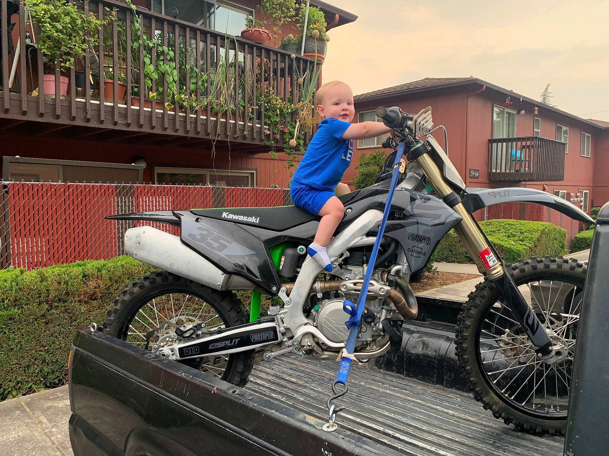 Lucca Buck-roberts joined the competition — help win amazing prizes! automotive_design, automotive_exhaust, automotive_lighting, automotive_tire, bicycle_accessory, bicycle_fork, bicycle_saddle, fender, fuel_tank, helmet, leg, motor_vehicle, motorcycle_accessories, person, plant, rim, tire, tree, vehicle, vehicle_brake