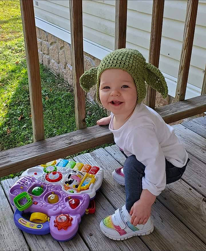 Autumn joined the competition — help win amazing prizes! baby_toddler_clothing, cap, child, headgear, headwear, joy, person, play, toddler, vacation