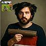 Night a rejoint le concours — aidez-le/la à gagner de superbes lots ! beard, casual_clothing, composite_image, dog, dog_ears, expressionless, funny, grass, greenery, indoor, log, man, nature, outdoor, portrait, sportswear, stick, studio, wheelbarrow, woman