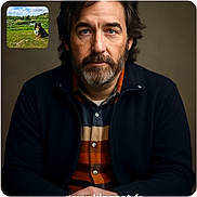 Night participe au concours pour gagner de l'argent avec cette photo : animal, beard, blue_sky, casual_clothing, clouds, dog, grass, head_and_shoulders, indoor, inset_photo, man, nature, neutral_background, outdoor, pet, photography, plaid_shirt, pond, portrait, serious_expression