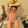 Aélya participe au concours pour gagner de l'argent avec cette photo : toddler, child, pink_pajamas, smiling, indoor, toy, canvas, teddy_bear, cushion, pigtails, happy, person, wall, photography, baby, cute, playful, furniture, room, portrait
