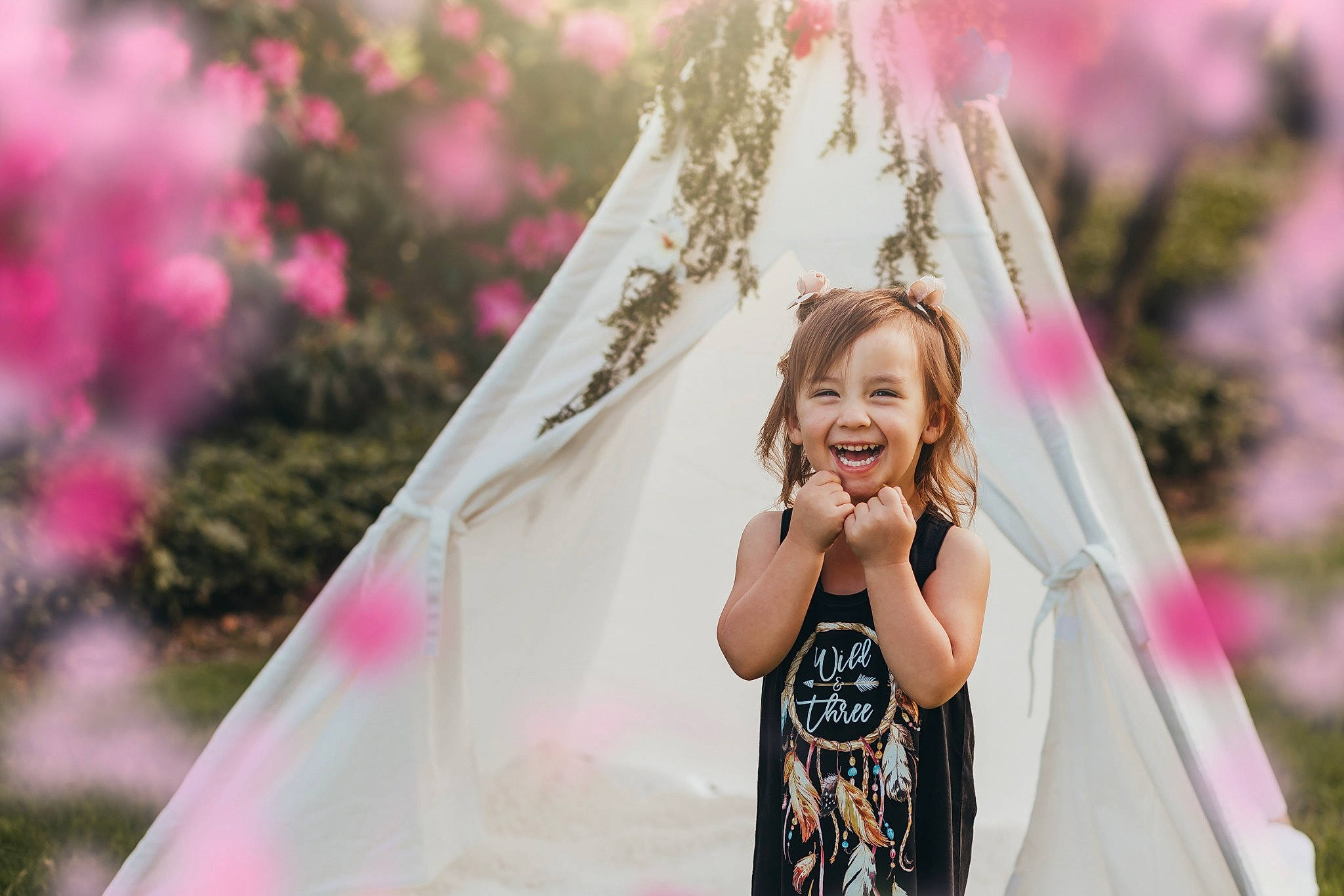 Annalee is registered to the contest to win money with this photo: bridal_accessory, bride, ceremony, child, child_model, dress, flower, fun, gown, happy, joy, leisure, person, photograph, photography, pink, plant, smile, spring, veil