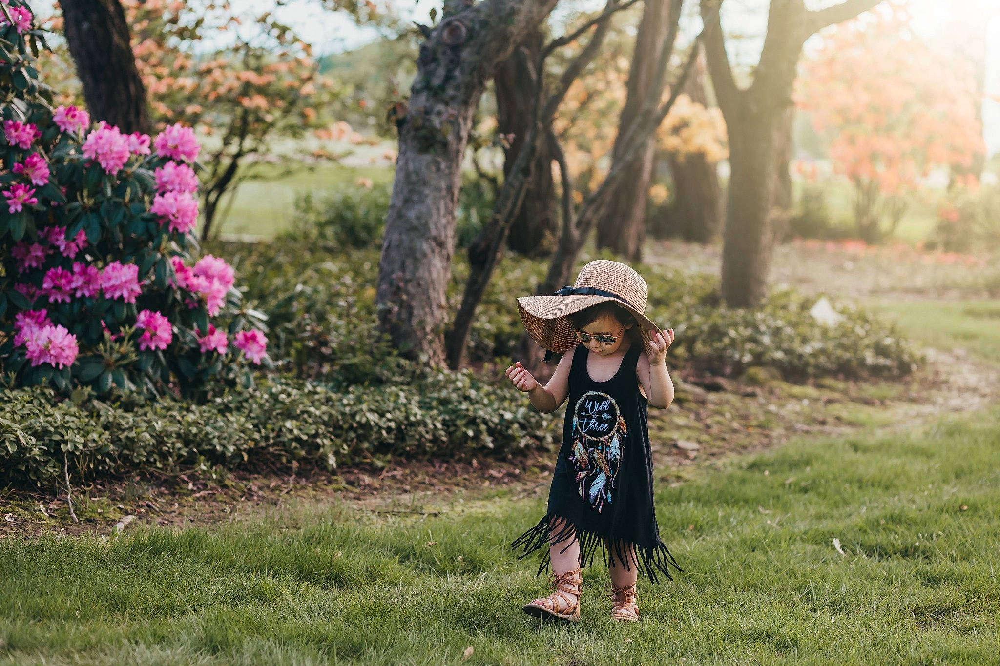 Annalee joined the competition — help win amazing prizes! beauty, botany, child, dress, fashion_accessory, flower, grass, grass_family, grassland, hat, headgear, leaf, person, photography, pink, plant, spring, summer, sun_hat, tree