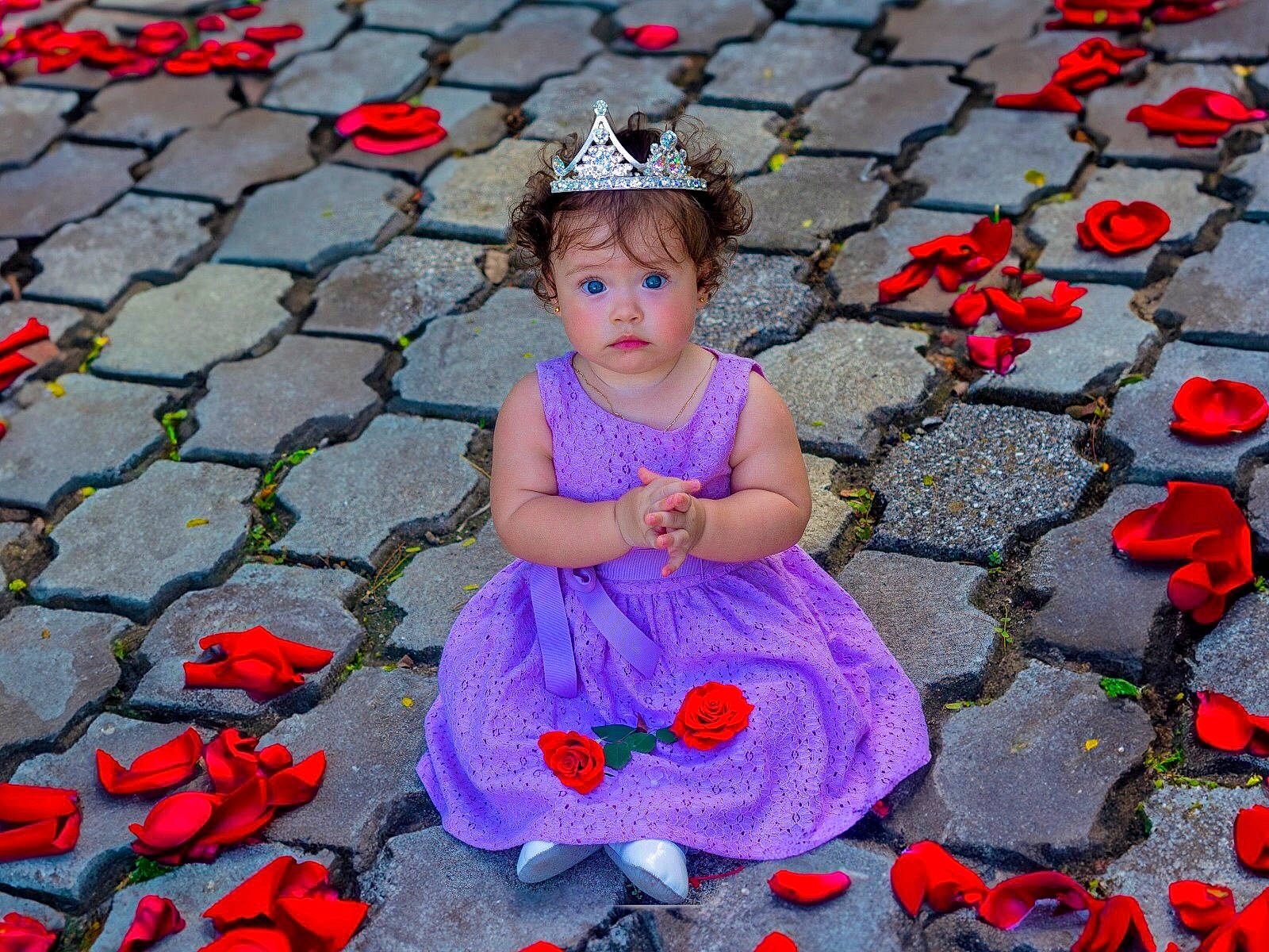 Allison is registered to the contest to win money with this photo: baby_toddler_clothing, child, flooring, fun, grass, happy, leaf, leisure, magenta, people_in_nature, person, petal, photograph, pink, plant, public_space, purple, recreation, red, snapshot