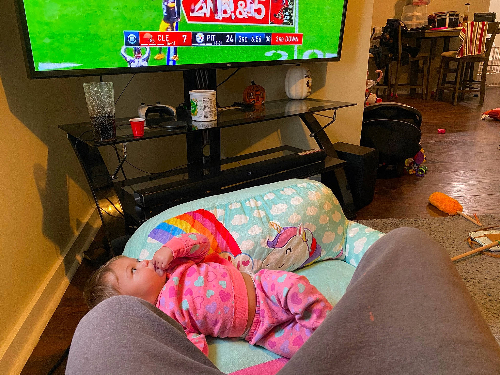 Nella joined the competition — help win amazing prizes! baby, baby_products, baby_toddler_clothing, bed, cable_television, comfort, display_device, flat_panel_display, floor, hall, lcd_tv, led_backlit_lcd_display, nap, person, picture_frame, recreation_room, room, sleep, television, television_accessory