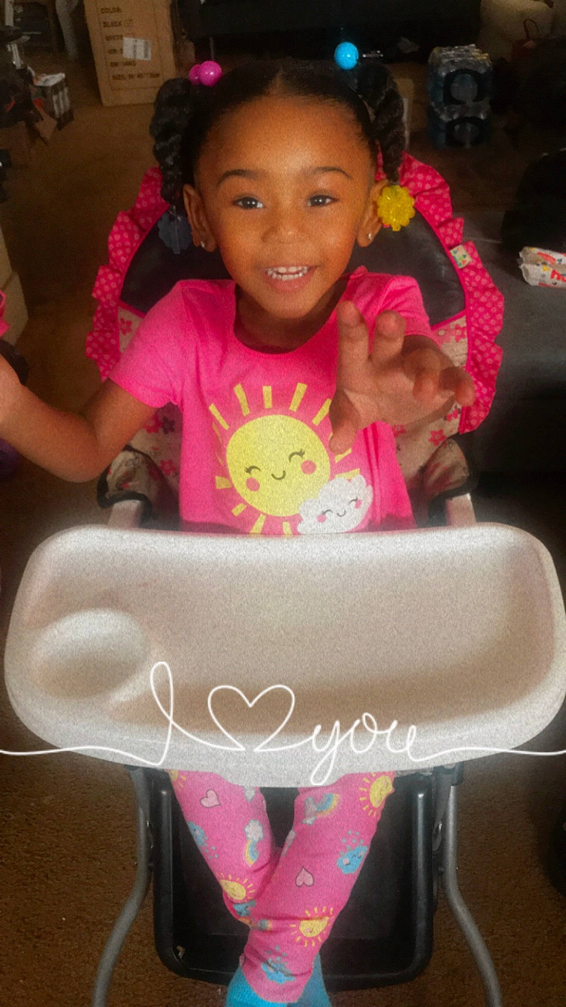 Zyonna joined the competition — help win amazing prizes! arm, chair, cool, eye, facial_expression, finger, hand, happy, head, joy, leg, lip, magenta, organ, person, pink, product, shorts, skin, sleeve