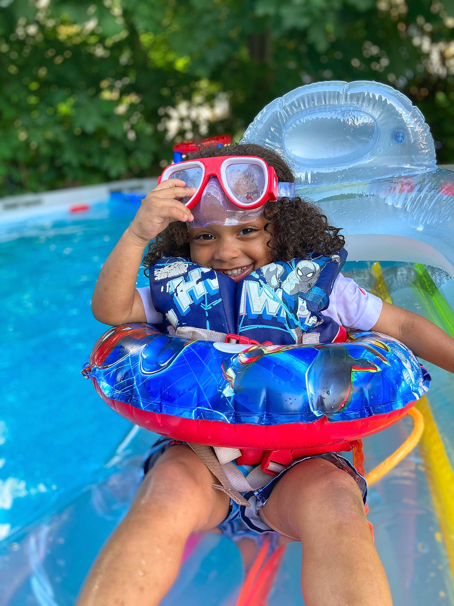 Anton joined the competition — help win amazing prizes! aqua, azure, child, competition_event, electric_blue, fun, glove, goggles, green, happy, headgear, headwear, inflatable, joy, leisure, person, personal_protective_equipment, recreation, shorts, swimming_pool