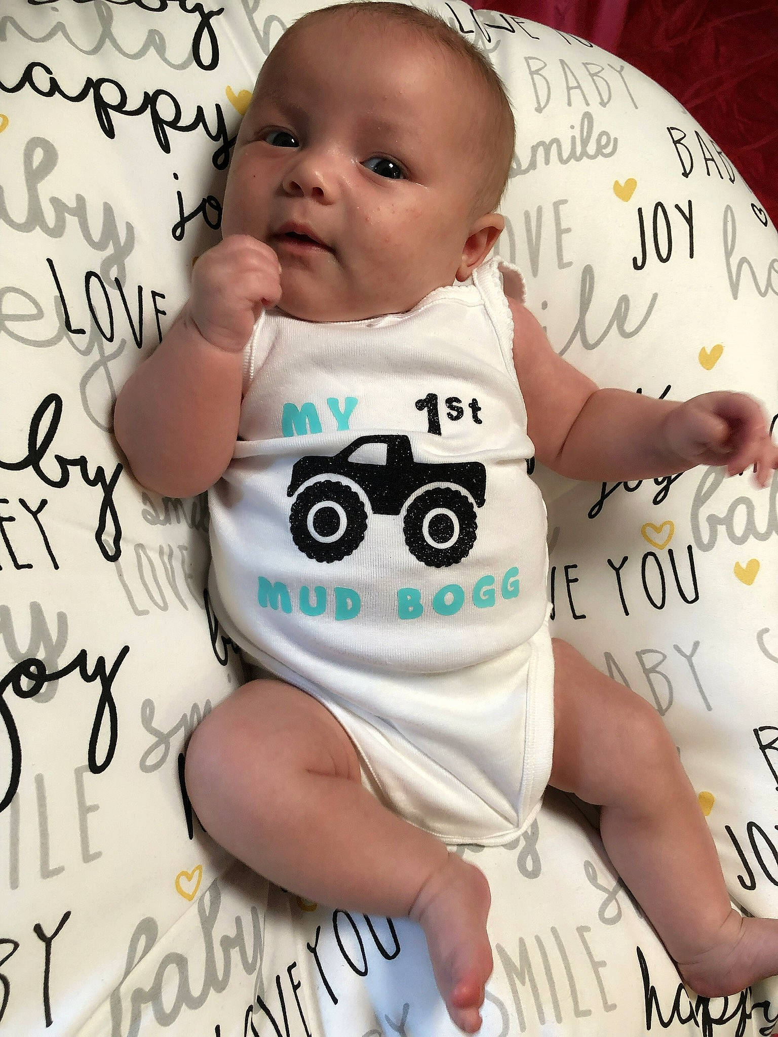 Remington joined the competition — help win amazing prizes! baby, baby_toddler_clothing, beauty, child, facial_expression, finger, font, happy, human, pattern, people, person, photograph, pink, product, skin, sleeve, snapshot, textile, toddler