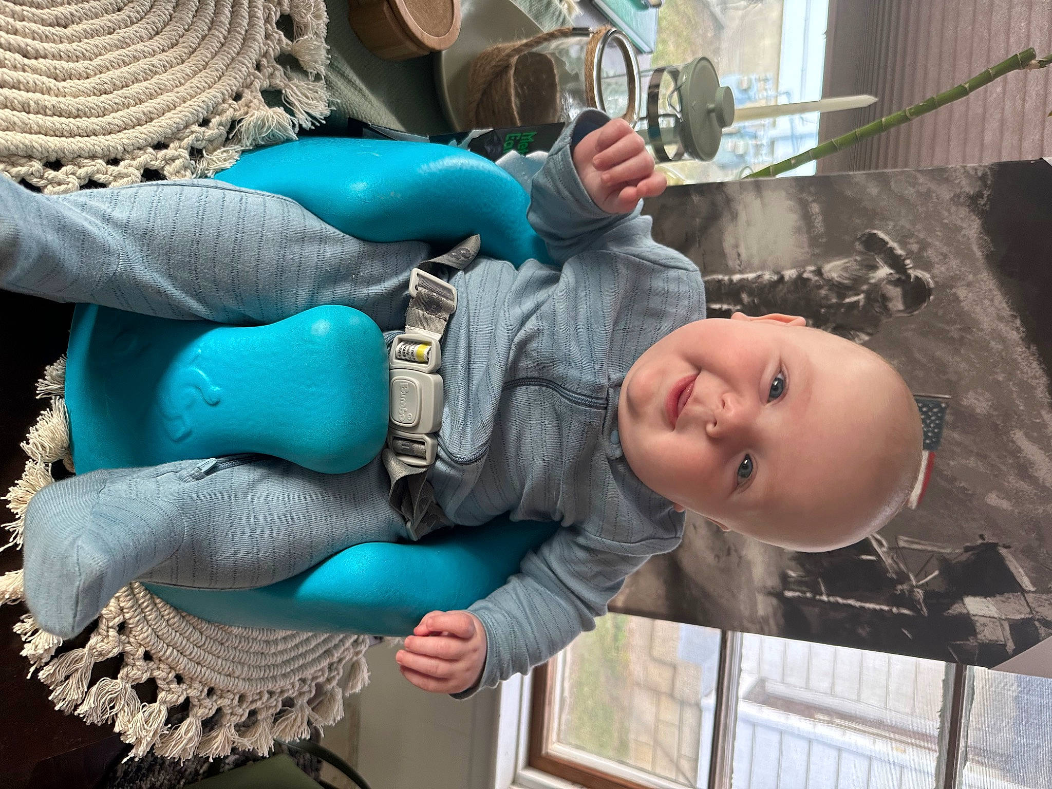 Elliot joined the competition — help win amazing prizes! baby, baby_products, baby_toddler_clothing, blue, child, electric_blue, fashion_accessory, fun, green, happy, hat, leisure, person, smile, sun_hat, toddler, vacation
