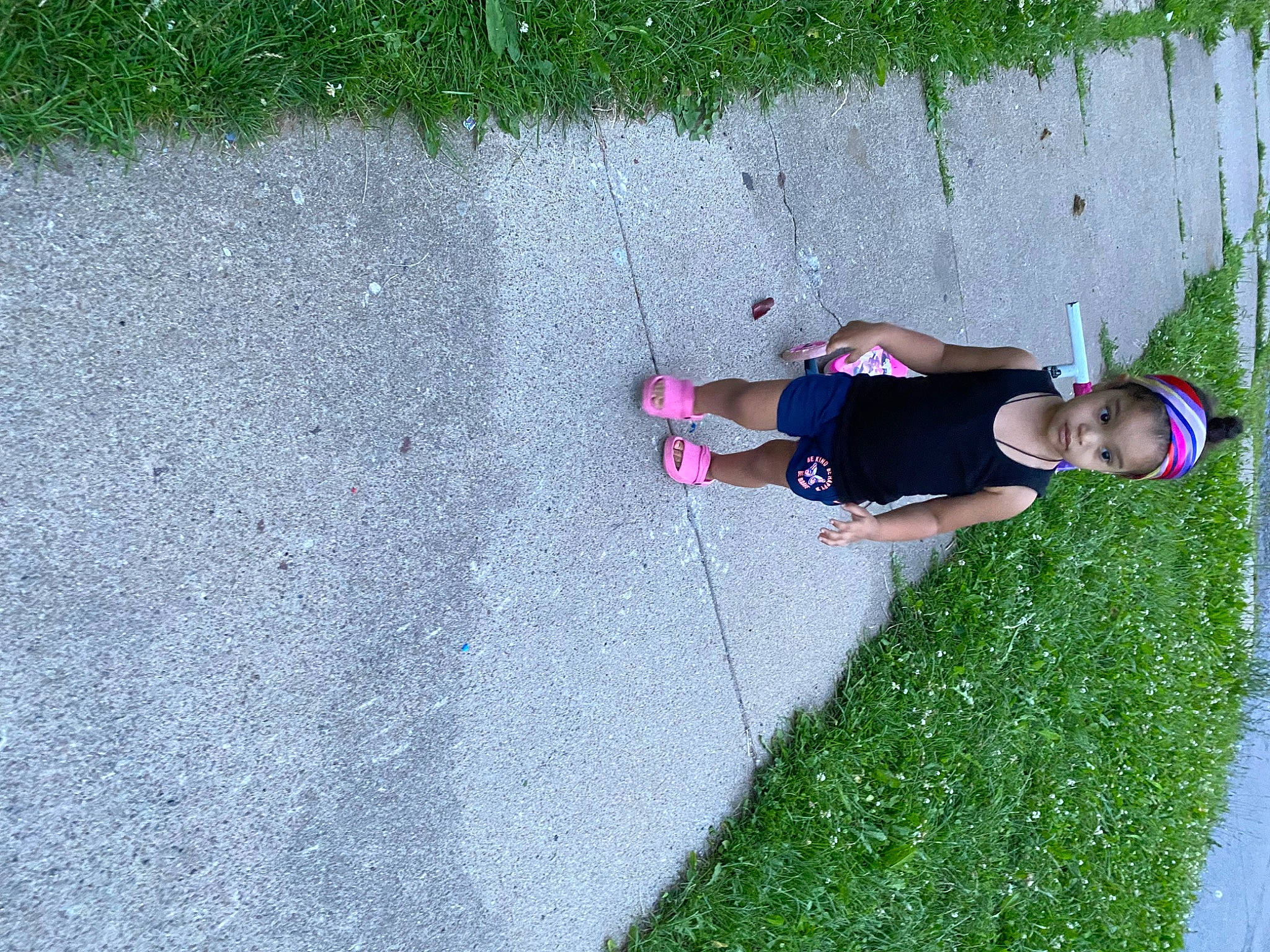 Kaylani Jimenez Perez is registered to the contest to win money with this photo: asphalt, concrete, curb, fun, grass, grass_family, landscape, lawn, leisure, people_in_nature, person, plant, recreation, road_surface, shadow, shrub, sidewalk, tar, tree, water