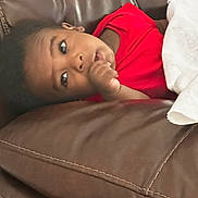 Micah joined the competition — help win amazing prizes! baby, blanket, bodypart, chair, clothing, couch, cushion, face, finger, furniture, hand, happy, head, homedecor, person, photography, portrait, sleeping, smile, t_shirt