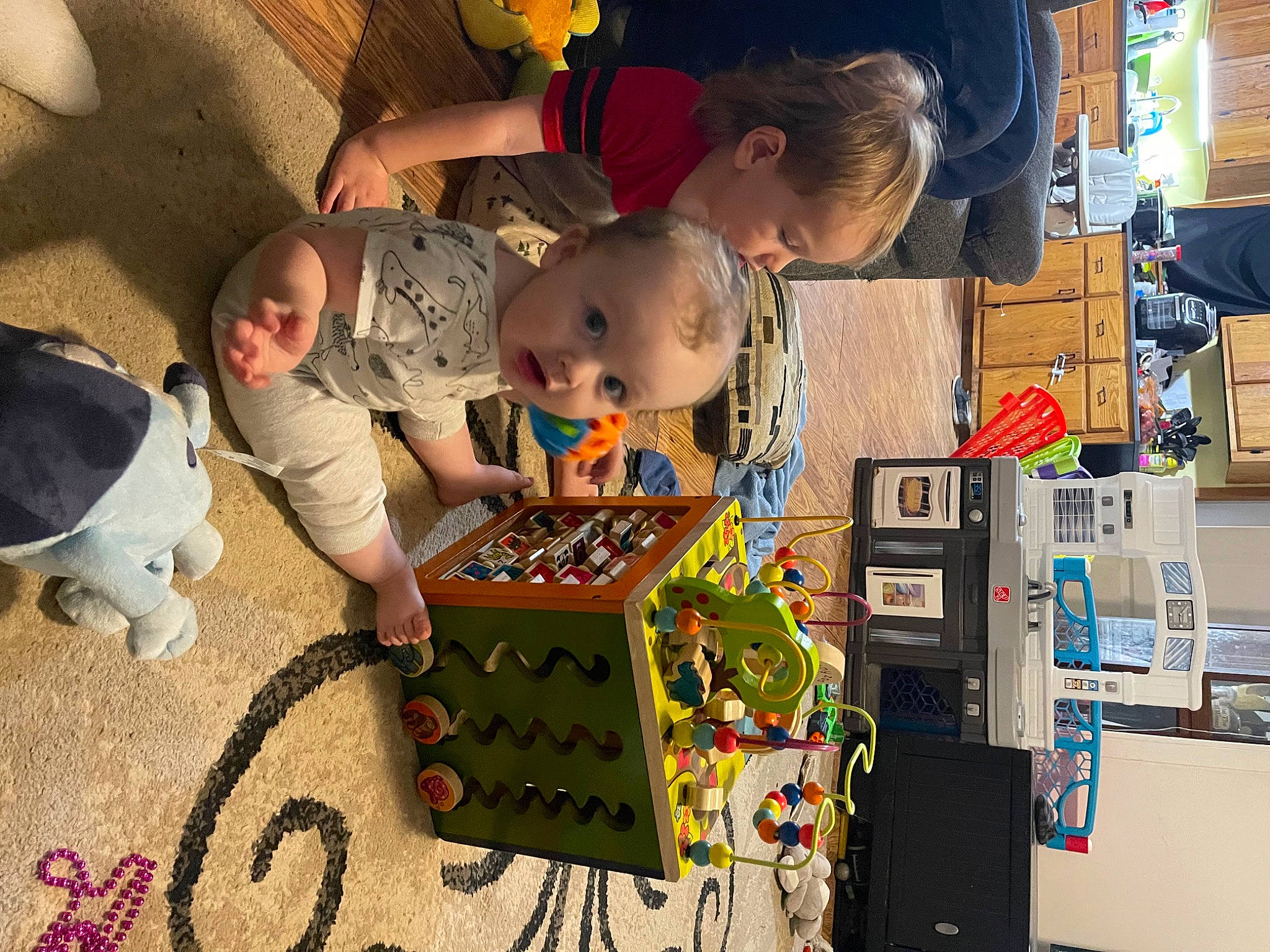 Aidan Swecker joined the competition — help win amazing prizes! baby, baby_toys, box, child, collection, community, event, fun, games, leisure, machine, person, play, product, recreation, room, sharing, stuffed_toy, surprise, toddler