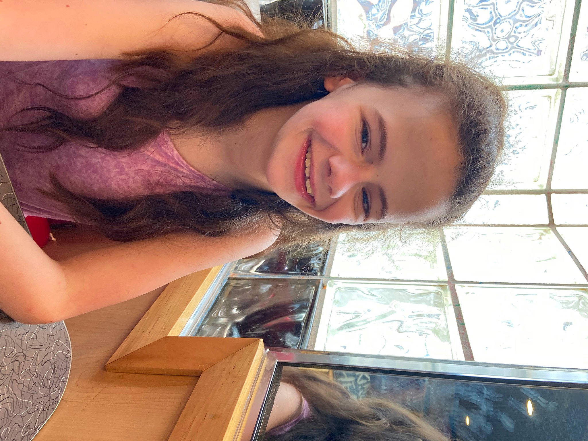 Emalee Marie joined the competition — help win amazing prizes! black_hair, brown_hair, child, chin, dress, eyebrow, eyelash, eyewear, fun, happy, human_leg, joy, laugh, leisure, lip, mouth, nose, person, sitting, skin