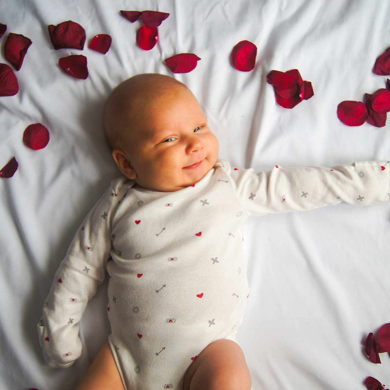Wyatt is registered to the contest to win money with this photo: baby, blanket, bodypart, face, finger, flower, hand, happy, head, leaf, newborn, person, petal, photography, plant, portrait, rose, sleeping, smelling, smile