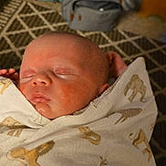 Sterling is registered to the contest to win money with this photo: animal_print, baby, backpack, blanket, carpet, child, cozy, cute, home, indoor, infant, newborn, nursery, peaceful, portrait, resting, sleeping, soft_lighting, toddler, wrapped