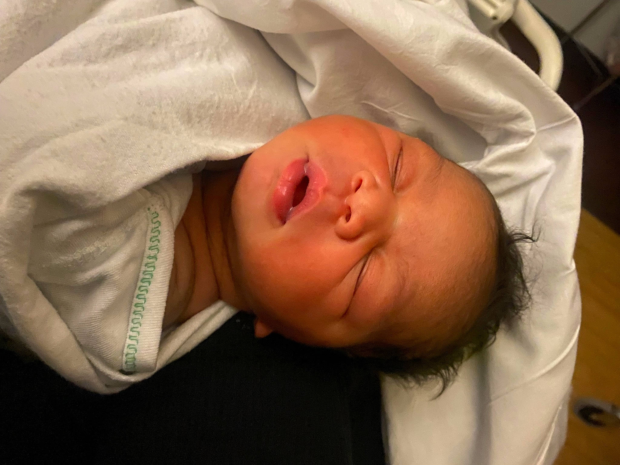 Imani is registered to the contest to win money with this photo: baby, baby_toddler_clothing, bedtime, cheek, comfort, eye, eyebrow, face, happy, head, human_body, iris, lip, mouth, nap, neck, nose, person, sleep, sleeve