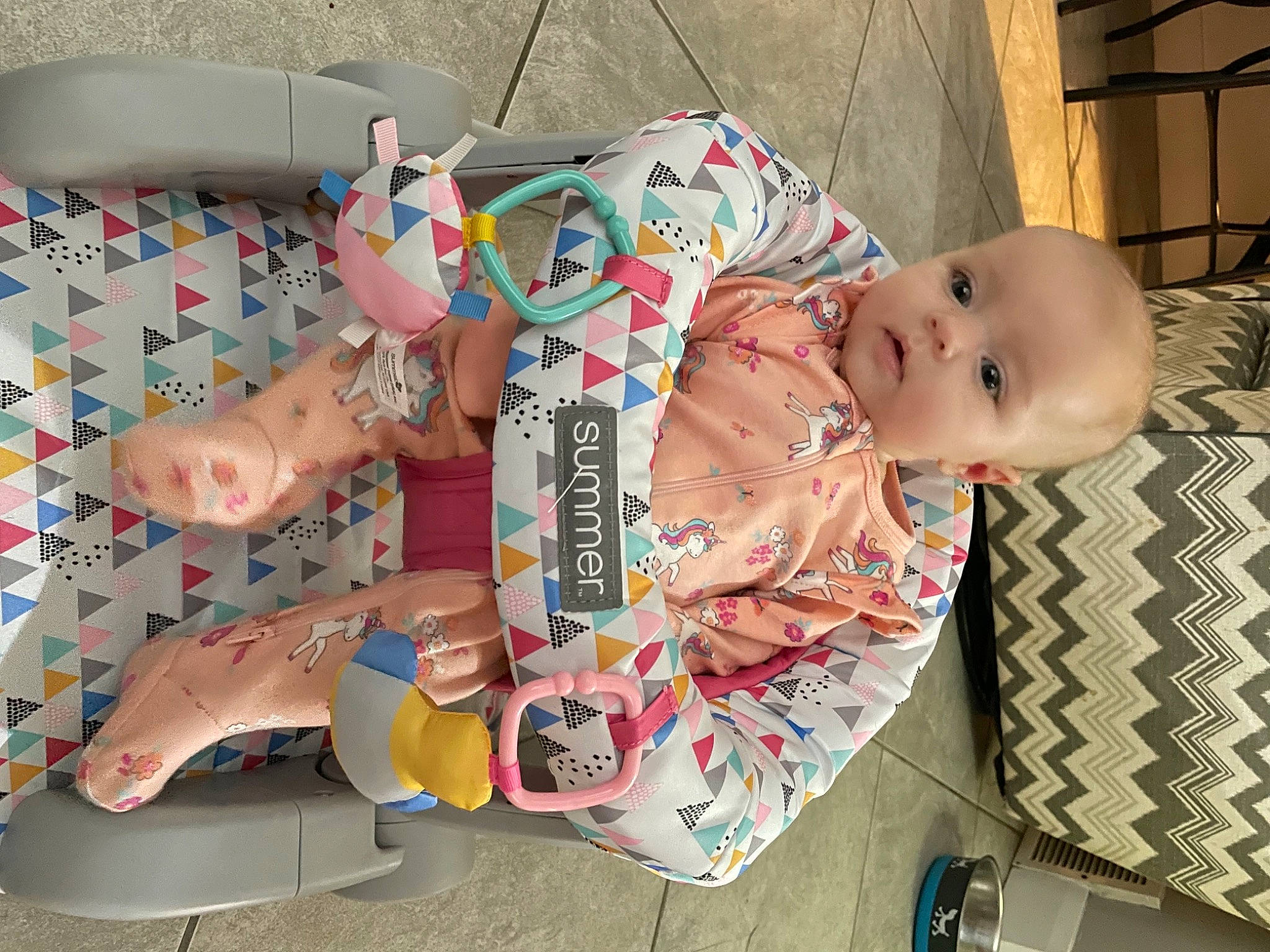 Harli joined the competition — help win amazing prizes! arm, baby, baby_products, baby_toddler_clothing, cheek, child, comfort, head, human_body, linens, pattern, people, person, play, product, room, sitting, thigh, toddler