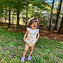 child, confident, cute, fashion, grass, greenery, headband, nature, outdoor, playful, portrait, purple_shoes, romper, summer, sunglasses, sunny, toddler, trees, walking, young_child