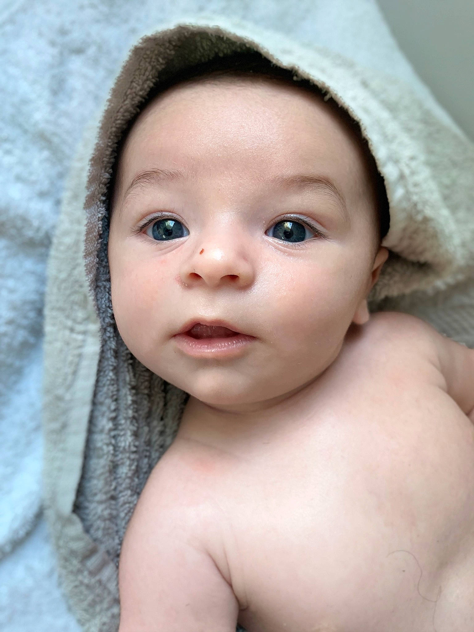 Diego a rejoint le concours — aidez-le/la à gagner de superbes lots ! azure, baby, beauty, cheek, child, chin, close_up, eye, eyebrow, eyelash, flash_photography, hairstyle, happy, headgear, headwear, iris, lip, no_expression, nose, person