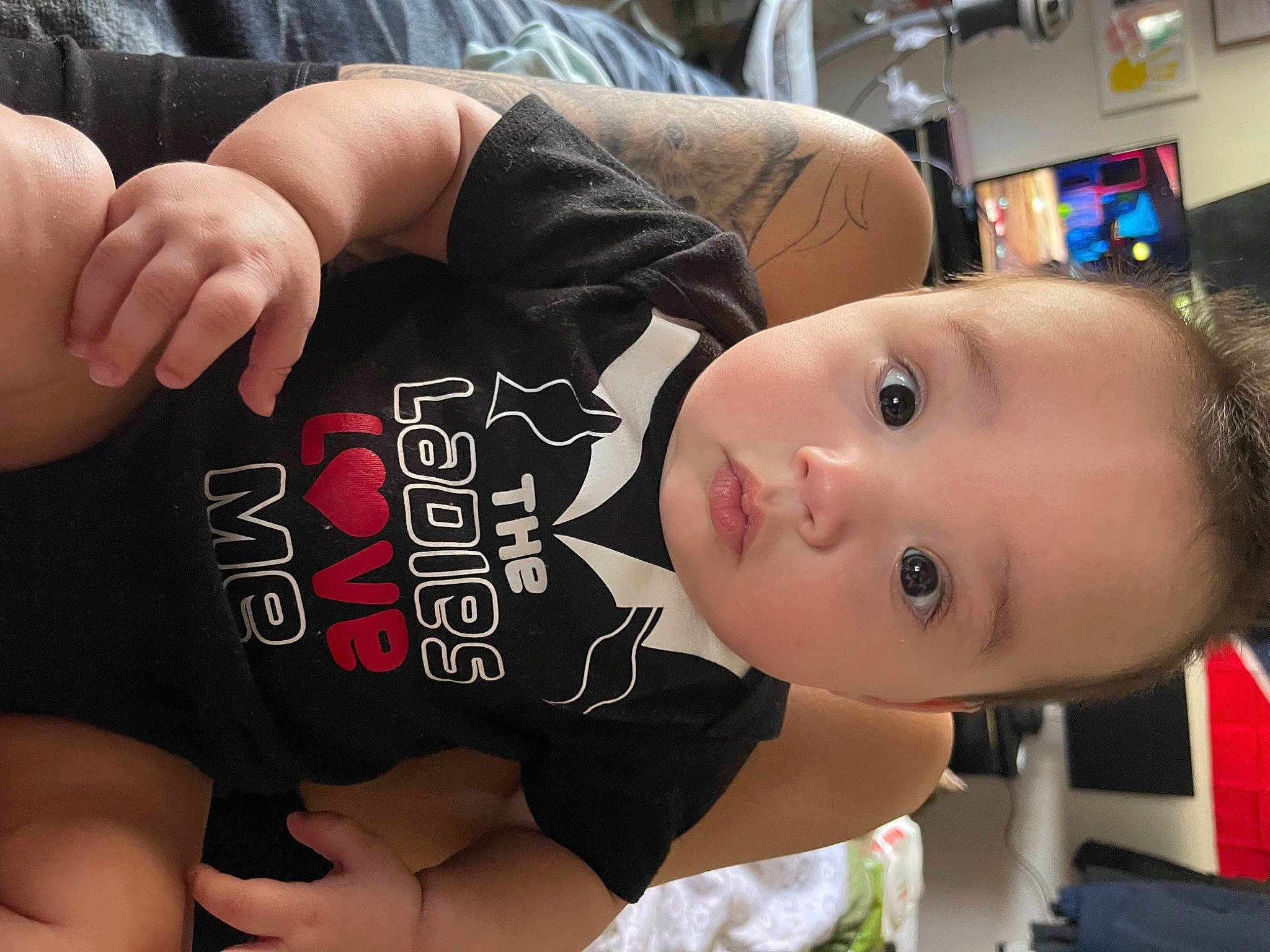 Leonidas joined the competition — help win amazing prizes! baby, baby_toddler_clothing, cheek, chest, child, cool, elbow, gesture, happy, human, mammal, nail, person, product, room, sleeve, t_shirt, thigh, thumb, toddler