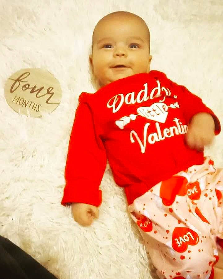 Jade joined the competition — help win amazing prizes! baby, baby_products, baby_toddler_clothing, carmine, child, comfort, flooring, font, happy, jersey, linens, long_sleeved_t_shirt, outerwear, pajamas, pattern, person, sleeve, smile, sportswear, t_shirt