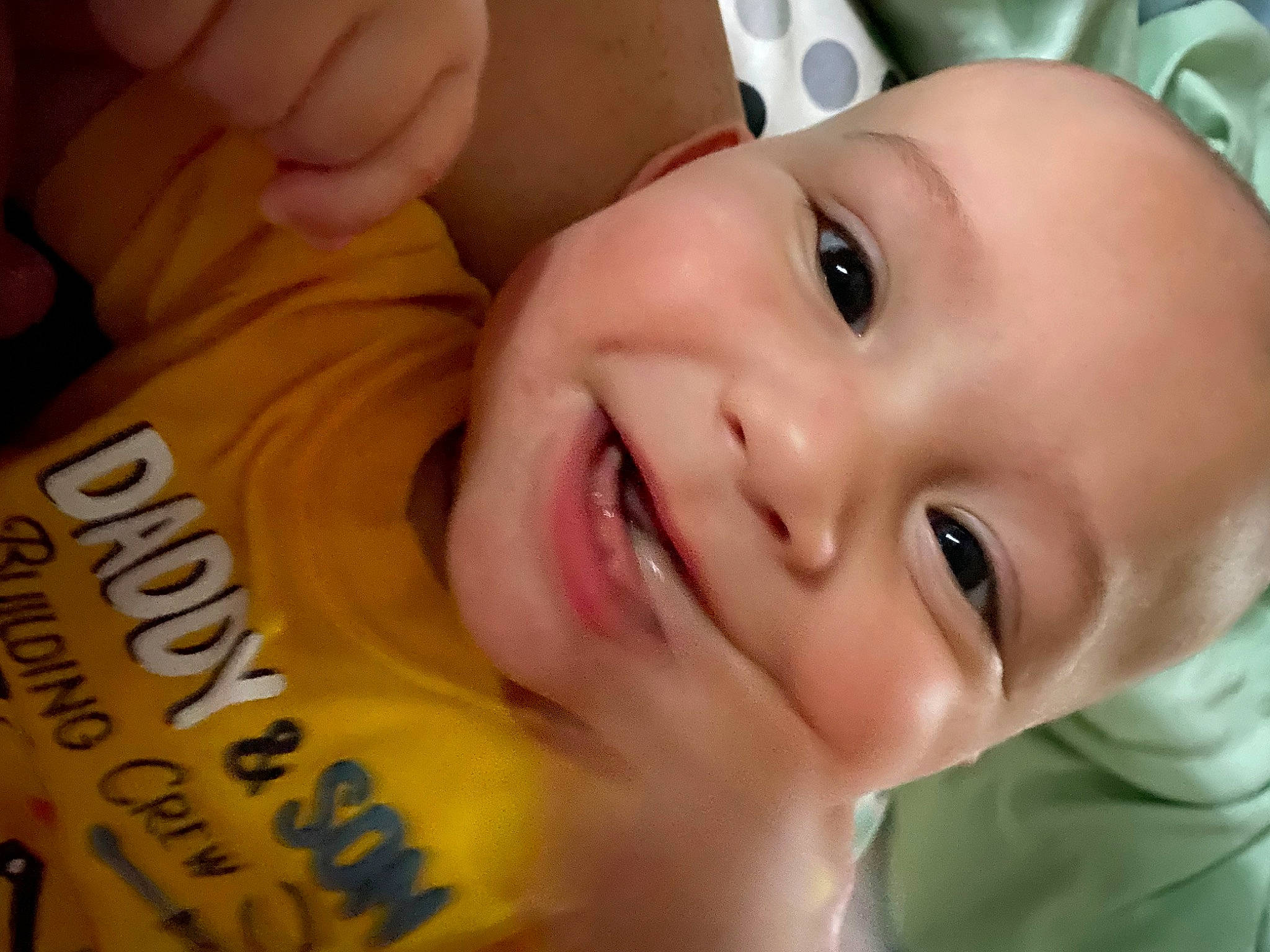 Johnny joined the competition — help win amazing prizes! baby, cheek, close_up, eye, eyebrow, eyelash, finger, fun, gesture, grass, happy, iris, joy, lip, mouth, nose, person, skin, smile, throat