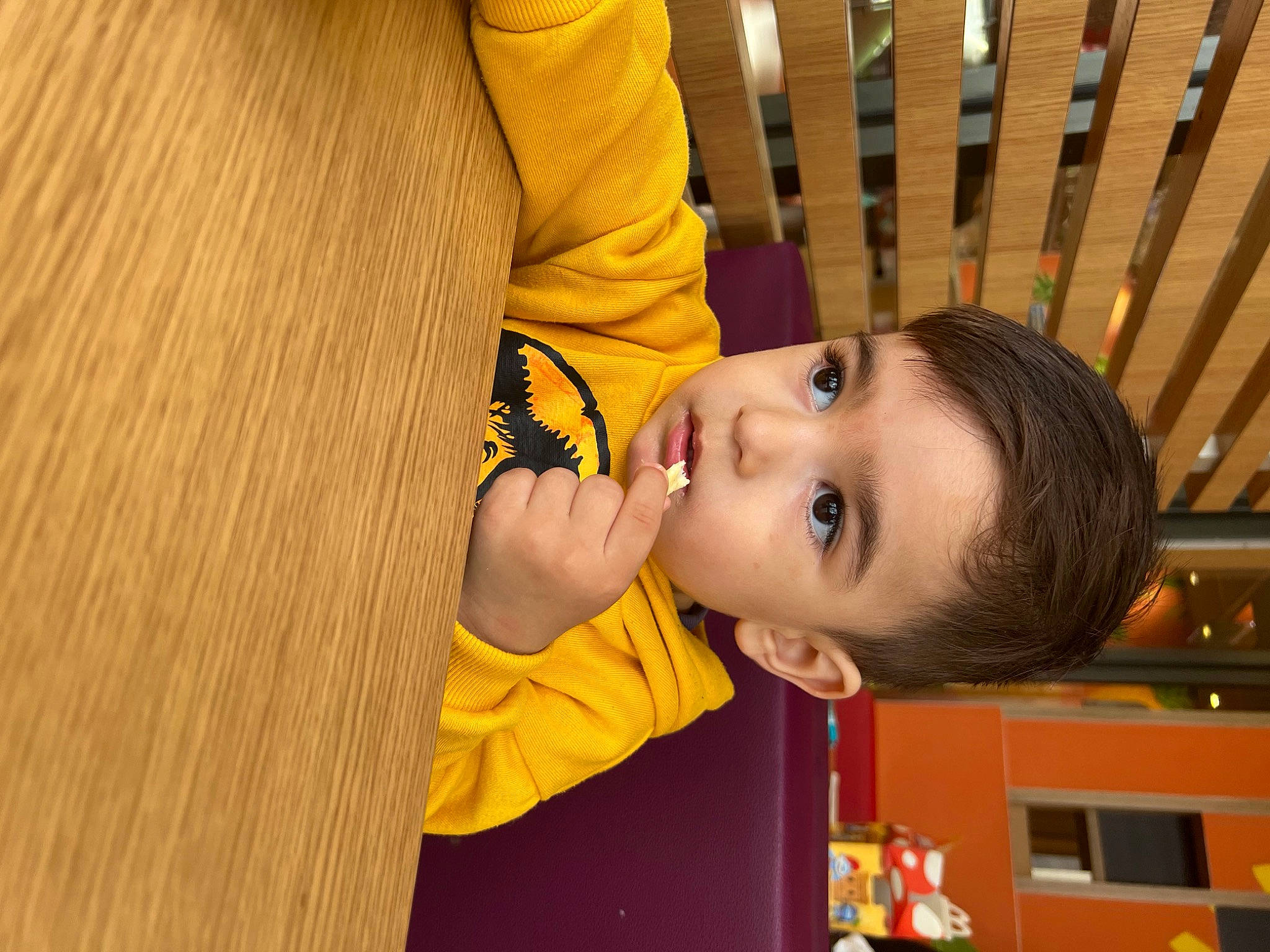 Steven joined the competition — help win amazing prizes! baby, baby_toddler_clothing, cheek, child, flooring, fun, happy, leisure, nose, pattern, person, play, room, sitting, sleeve, smile, t_shirt, toddler, wood