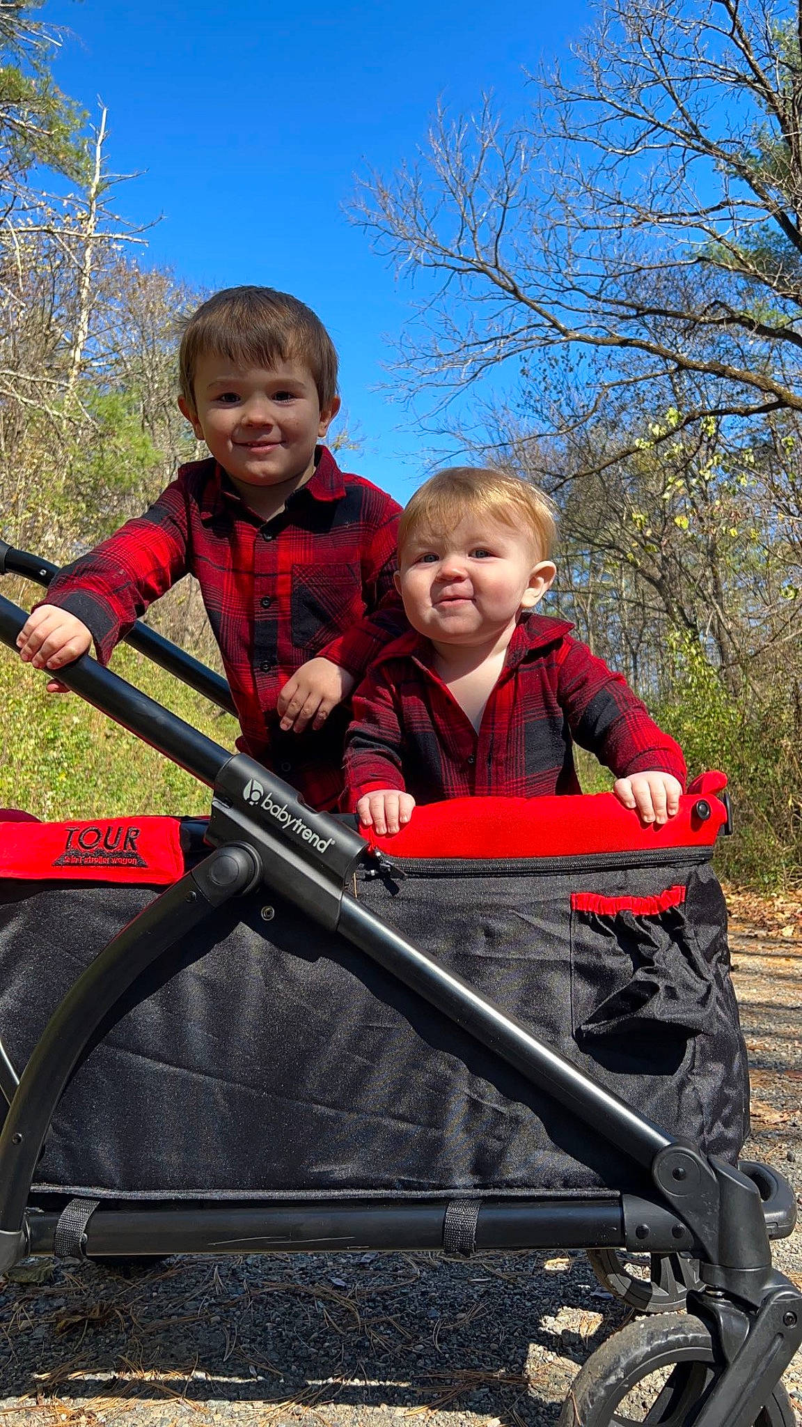 Kayson joined the competition — help win amazing prizes! automotive_exterior, child, fun, grass, happy, human_body, jacket, joy, leisure, outdoor_play_equipment, outerwear, people_in_nature, person, plant, recreation, sitting, sky, smile, t_shirt, toddler