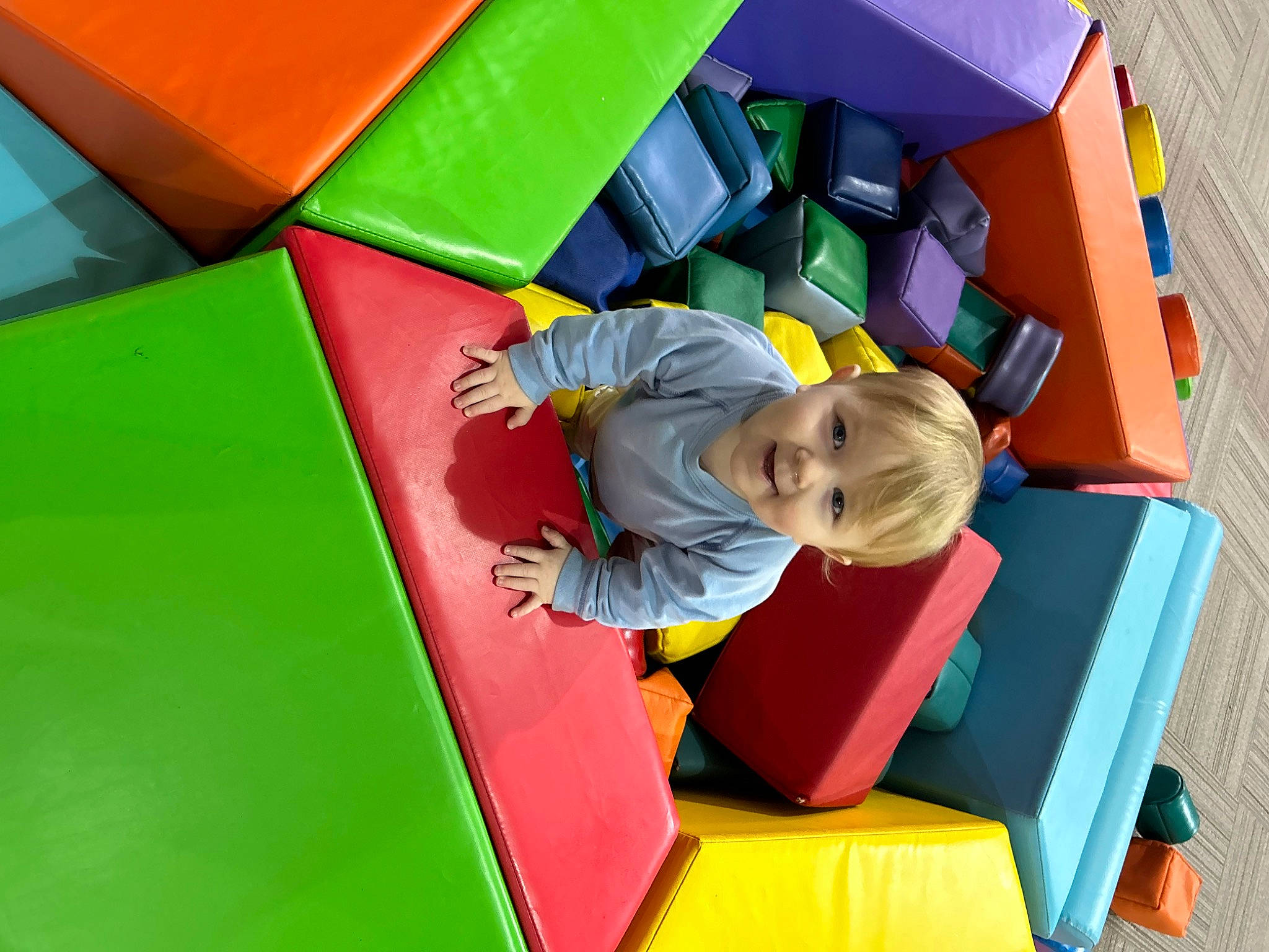 Kayson joined the competition — help win amazing prizes! baby_toys, child, chute, comfort, flooring, fun, games, grass, inflatable, joy, kindergarten, leisure, magenta, outdoor_play_equipment, person, play, playground, recreation, room, t_shirt