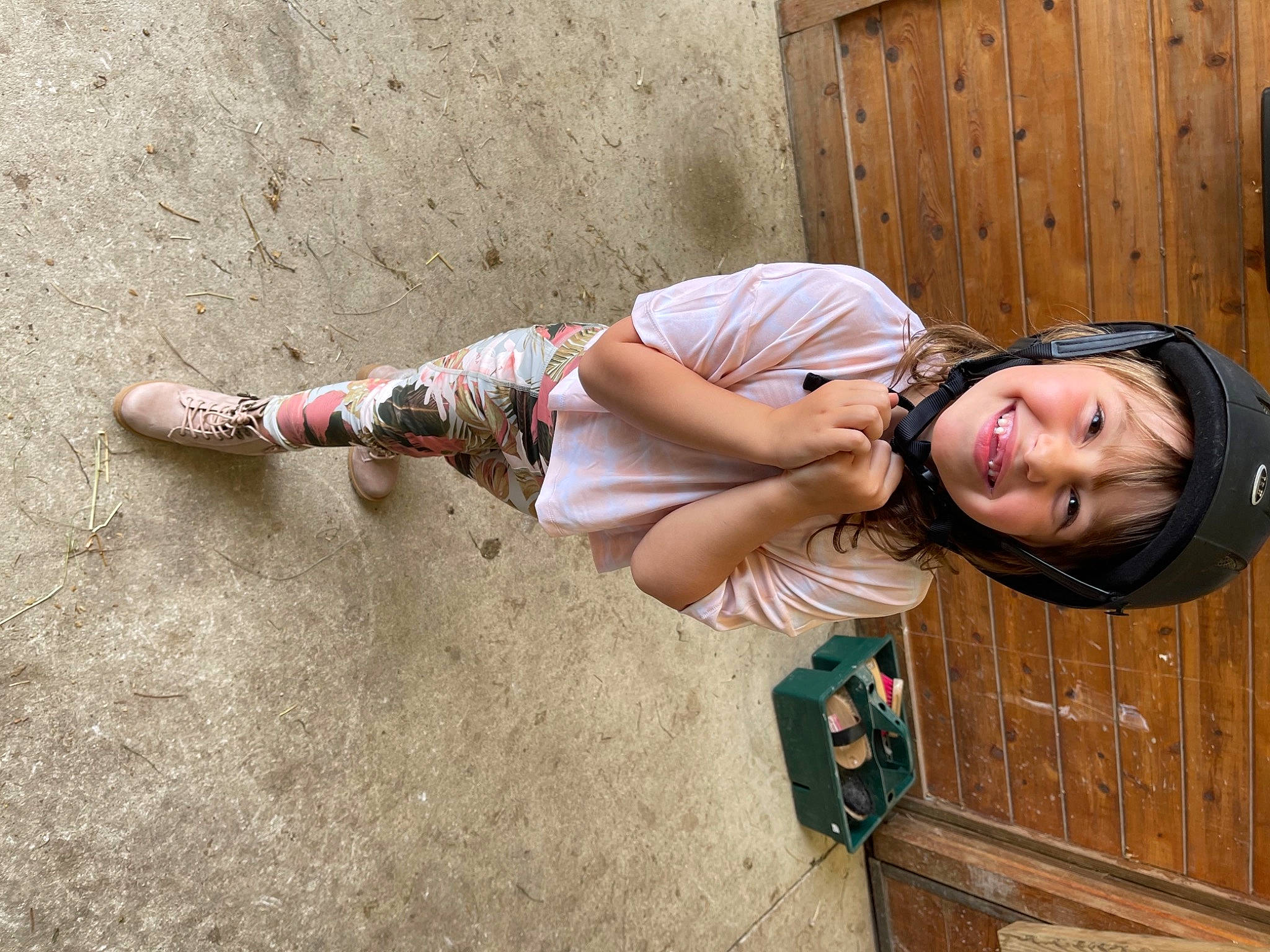 Peyton is registered to the contest to win money with this photo: child, concrete, dress, eyewear, flash_photography, fun, happy, headwear, human_leg, joint, joy, landscape, leisure, person, shoulder, sitting, soil, street_fashion, sunglasses, thigh