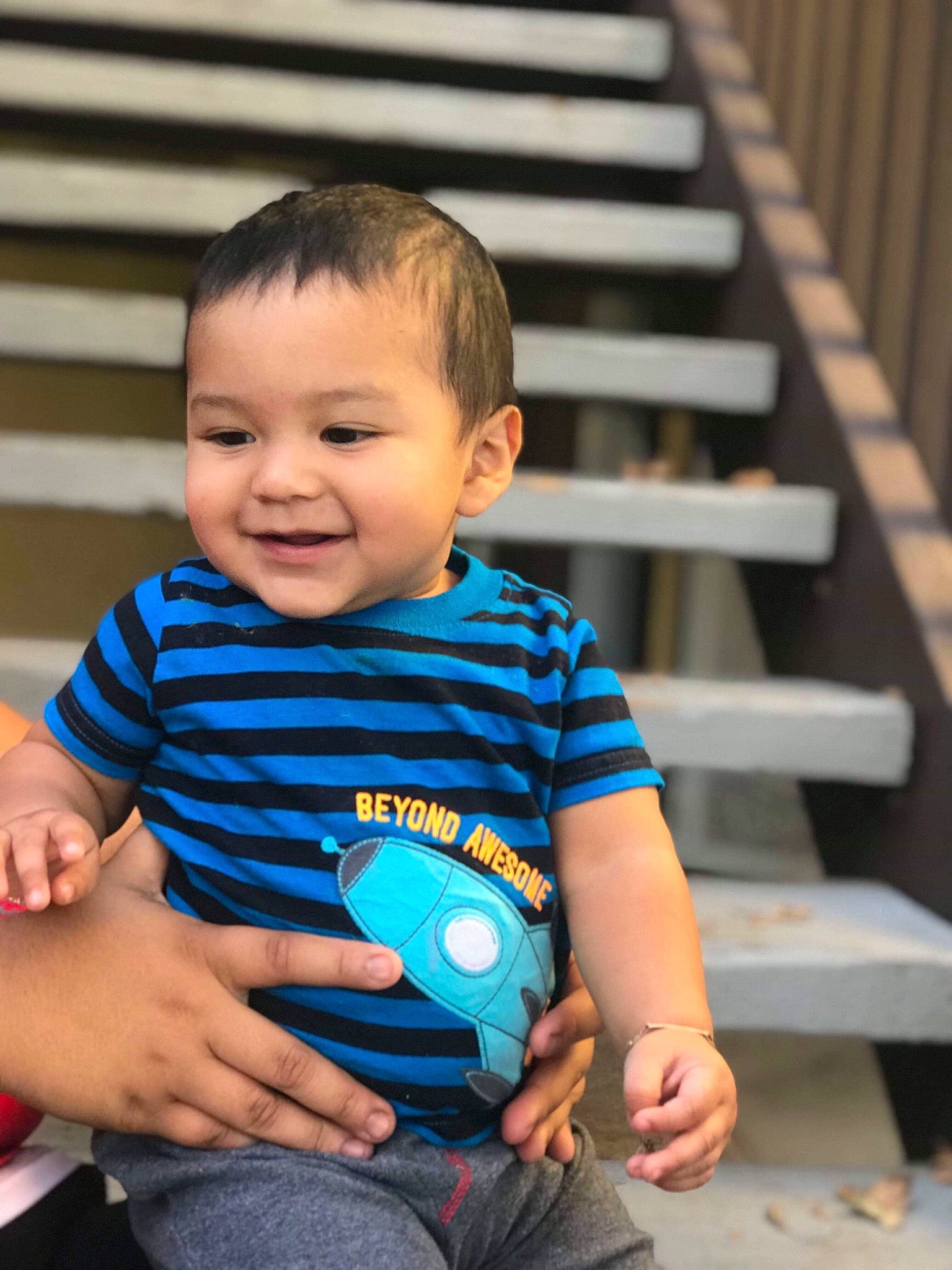 Marcos joined the competition — help win amazing prizes! boy, child, day, fun, infant, joy, person, play, product, sitting, smile, toddler