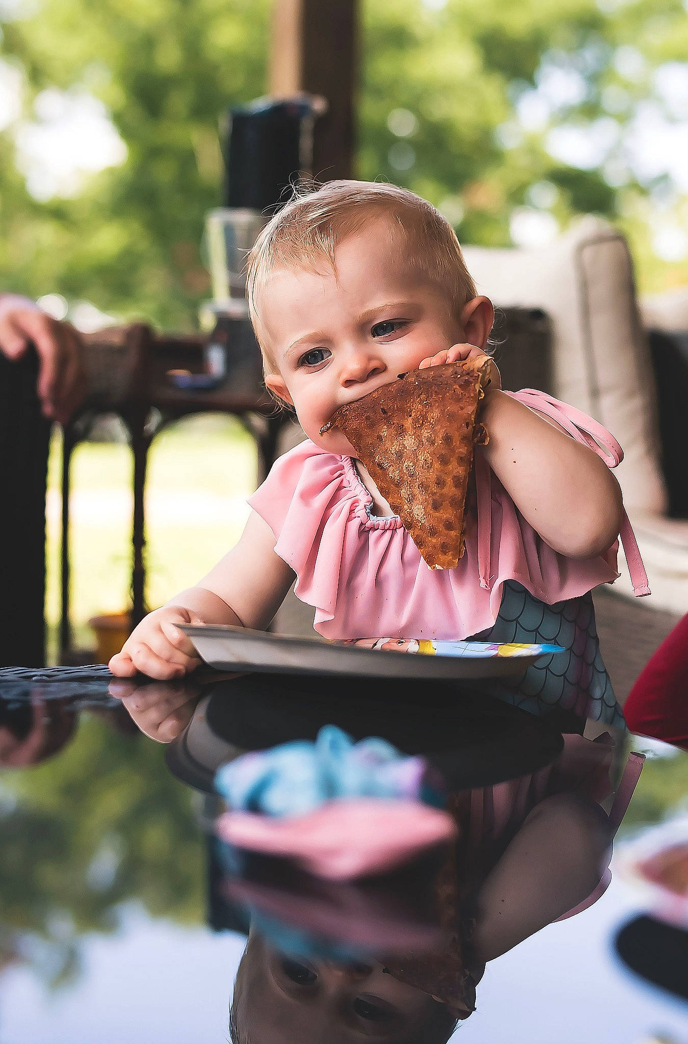 Addyson joined the competition — help win amazing prizes! blond, chair, child, event, eye, food, food_craving, fun, grass, hairstyle, happy, human, leisure, people, person, photograph, pink, snapshot, summer, toddler