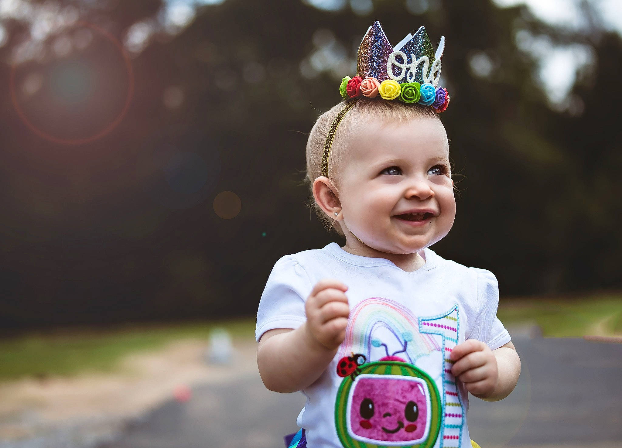 Addyson is registered to the contest to win money with this photo: baby, baby_toddler_clothing, child, clothing, costume_hat, eye, fun, grass, happy, head, headband, headpiece, joy, leisure, party_hat, person, pink, recreation, smile, summer