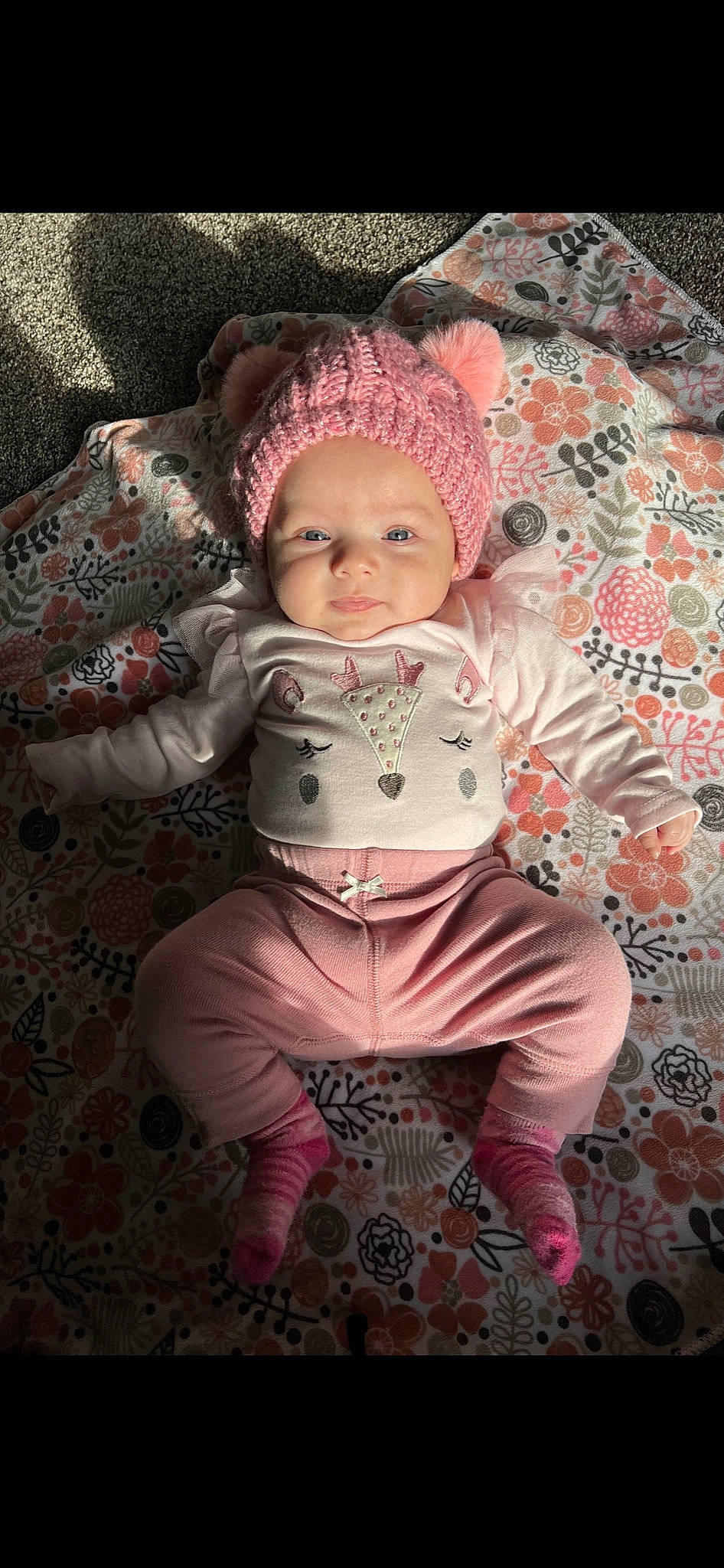 Winter joined the competition — help win amazing prizes! baby, baby_toddler_clothing, beauty, cap, cheek, child, doll, eye, face, happy, head, headwear, human_body, lip, mouth, organ, person, pink, purple, skin