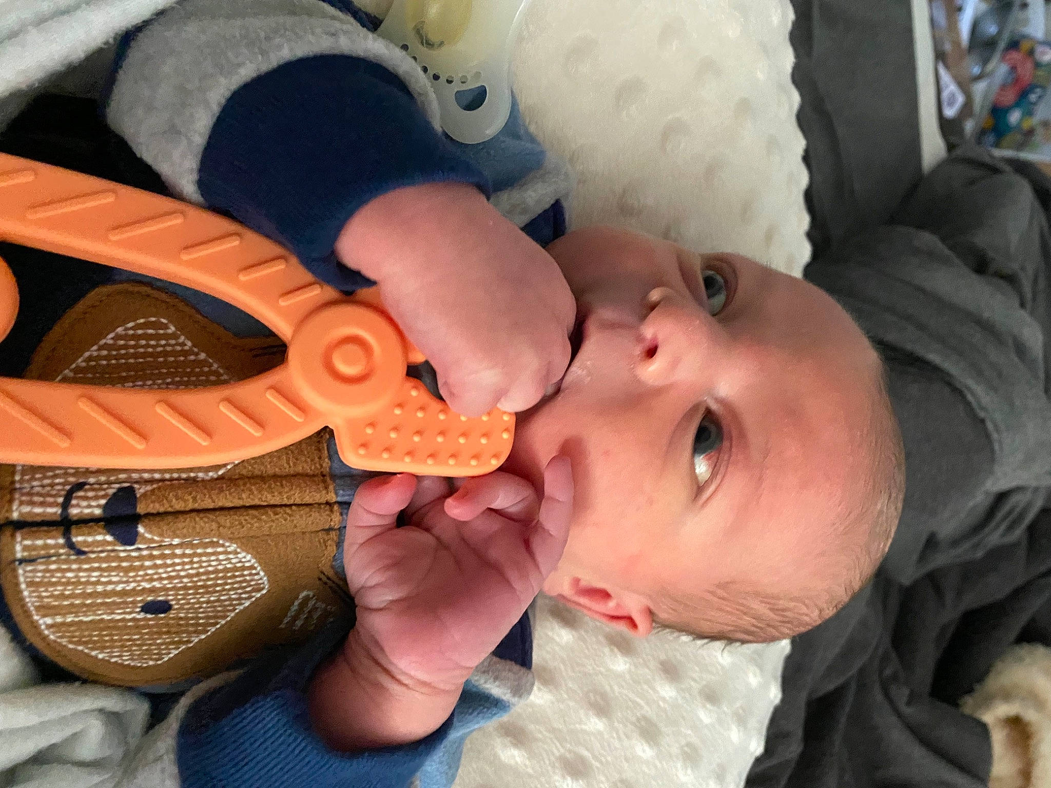 Colten joined the competition — help win amazing prizes! baby, baby_products, baby_toddler_clothing, baby_toys, beanie, car_seat, cheek, child, ear, eyelash, fashion_accessory, fun, happy, headgear, helmet, mouth, nose, person, personal_protective_equipment, toddler