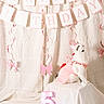 Hazel May is registered to the contest to win money with this photo: cat, white_cat, birthday, party, pink_dress, party_hat, birthday_banner, happy_birthday, number_five, celebration, festive, indoors, backdrop, decorations, ribbons, bows, portrait, sitting, pet, cute